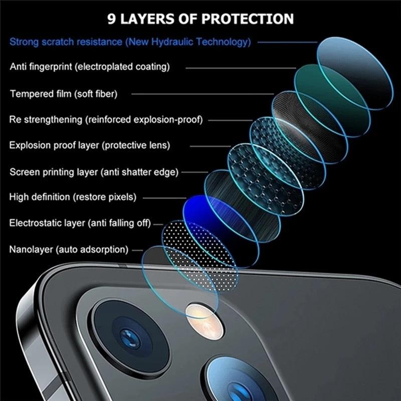 Protecteur d'objectif de caméra premium pour iPhone 12/13/14 Pro Max - 2 pièces