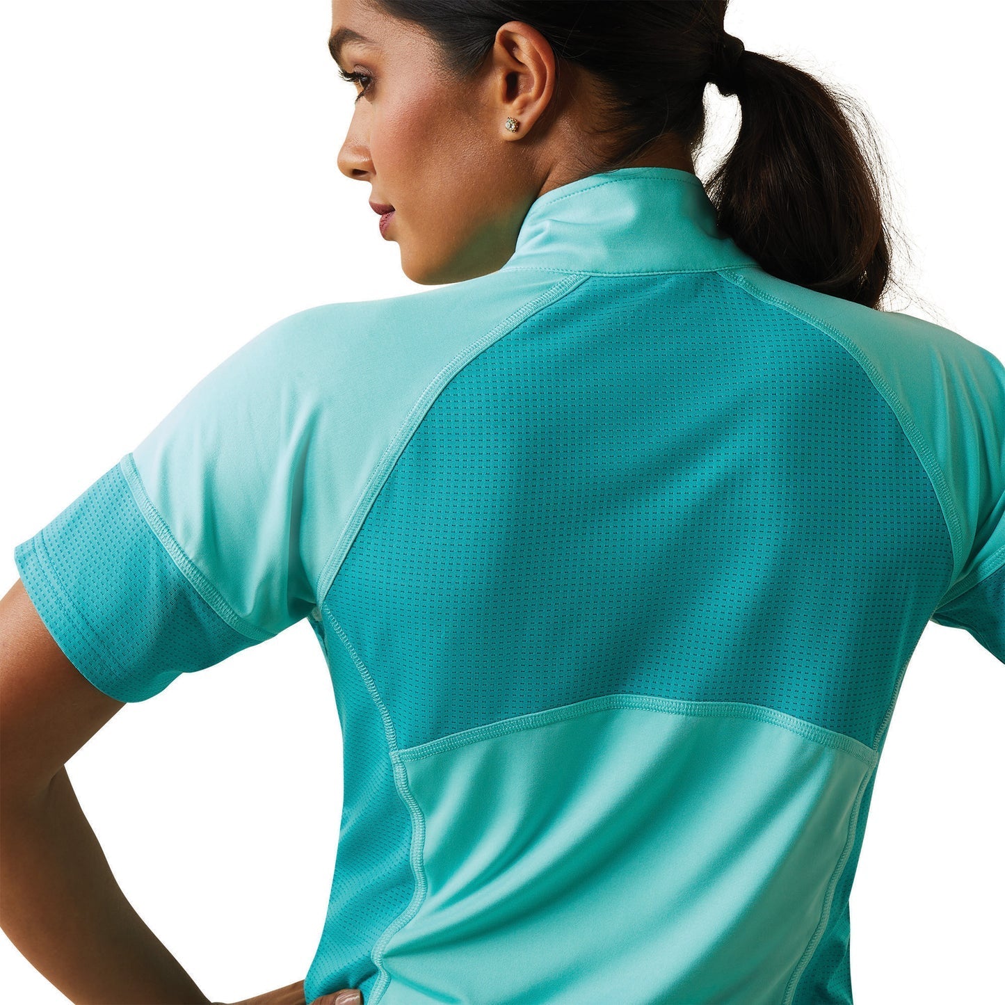 Stylish Pool Blue Cambria Half-Zip Jersey - Korvel