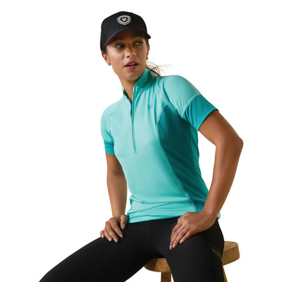 Stylish Pool Blue Cambria Half-Zip Jersey - Korvel