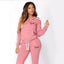 ChicStride: Women's Striped Hoodie & Jogger Set