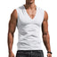 Débardeur d'entraînement en coton pour hommes, été, col en V