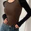 ChicSpring SlimFit ColorBlock Crew Tee