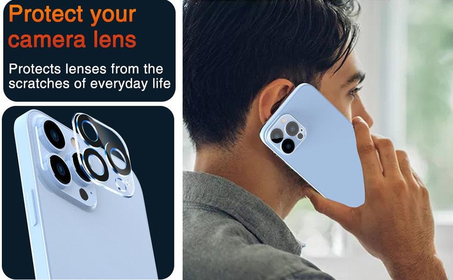 Protecteur d'objectif en verre trempé 3PCS pour iPhone