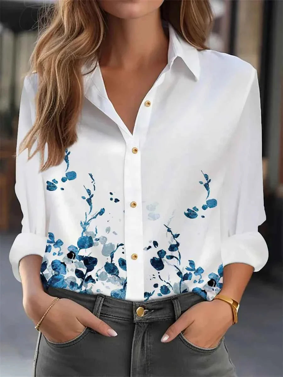 Blouse Imprimée Élégante et Ample pour Femmes