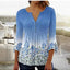 Elegant V-Neck Button T-Shirt for Women