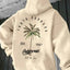 Sudadera con capucha estampada de palmeras tropicales