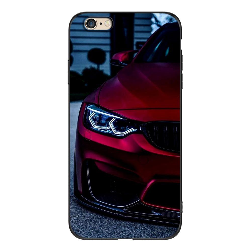 Stylish Soft Silicone Car Print Phone Case for iPhone