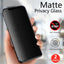Protecteur d'écran anti-espion HD mat pour iPhone