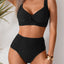 Black Elegance Push-Up Cross Bikini Set