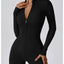 Premium Long Sleeved Yoga Jumpsuit with Zipper
