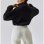 Sudadera con cremallera PolarFleece para mujer - Top corto acogedor