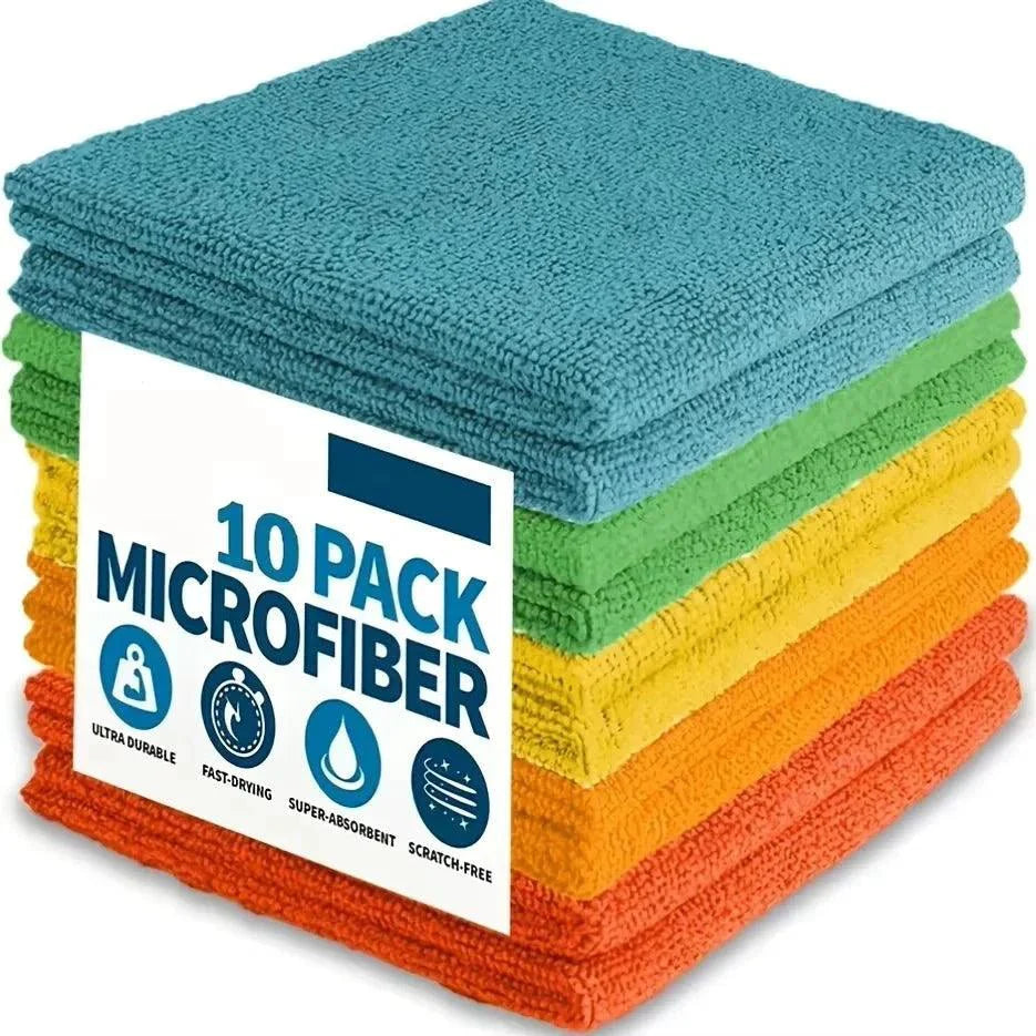 Juego de Toallas de Cocina de Microfibra Ultra Fina Gris Claro - 5/10/20 pcs