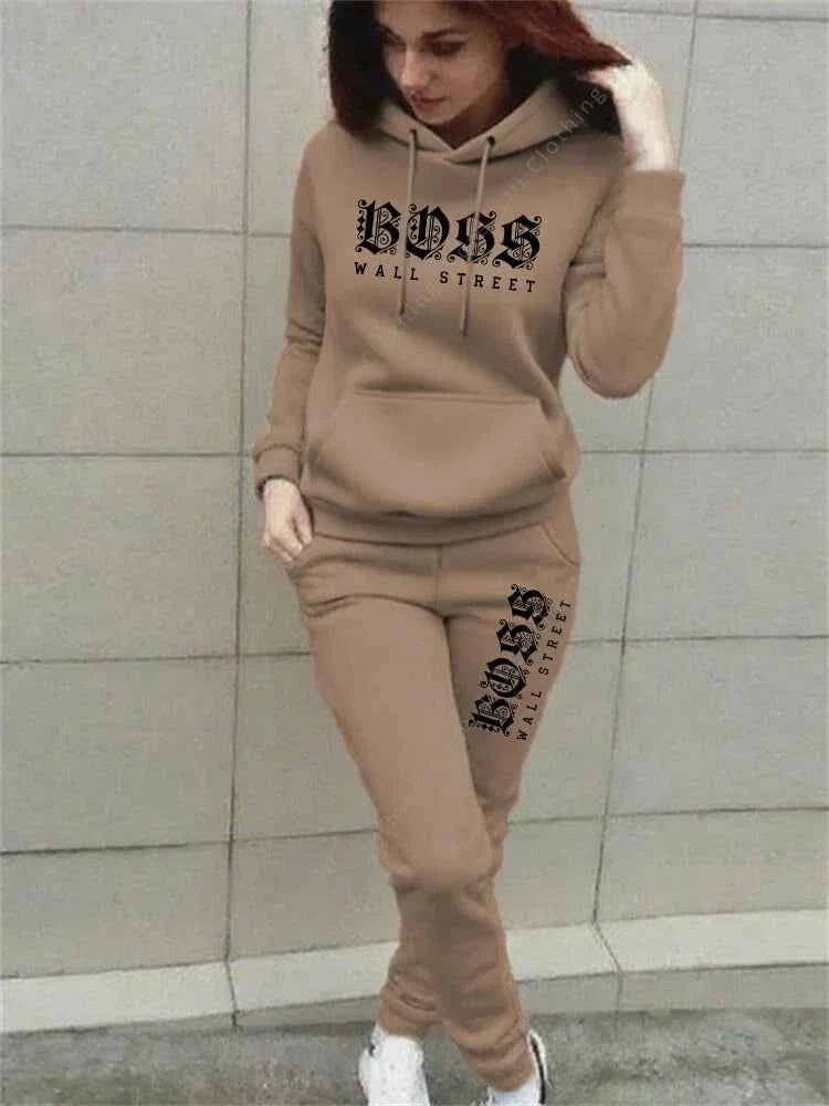 Ensemble de sweat à capuche et pantalon de survêtement de luxe pour femmes