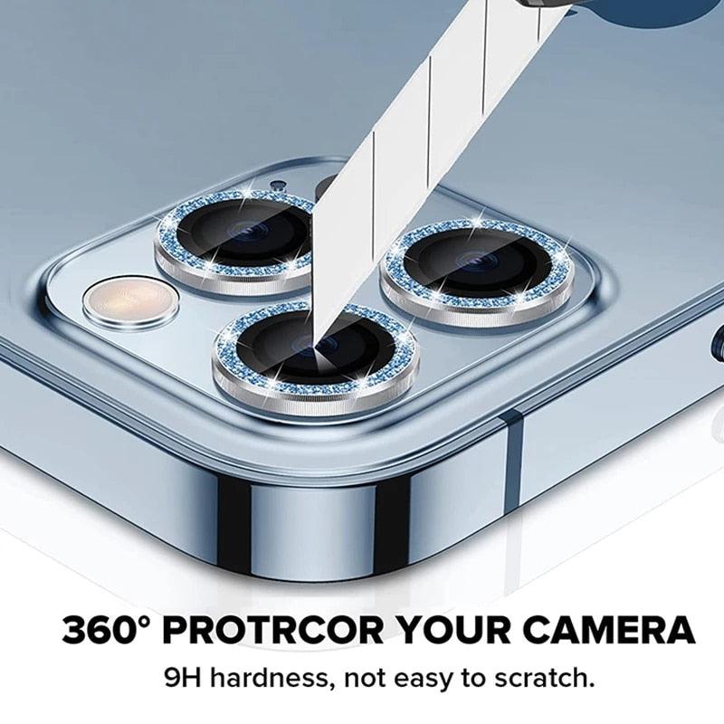 Cubierta de cámara de vidrio templado 9H para iPhone - Protección premium