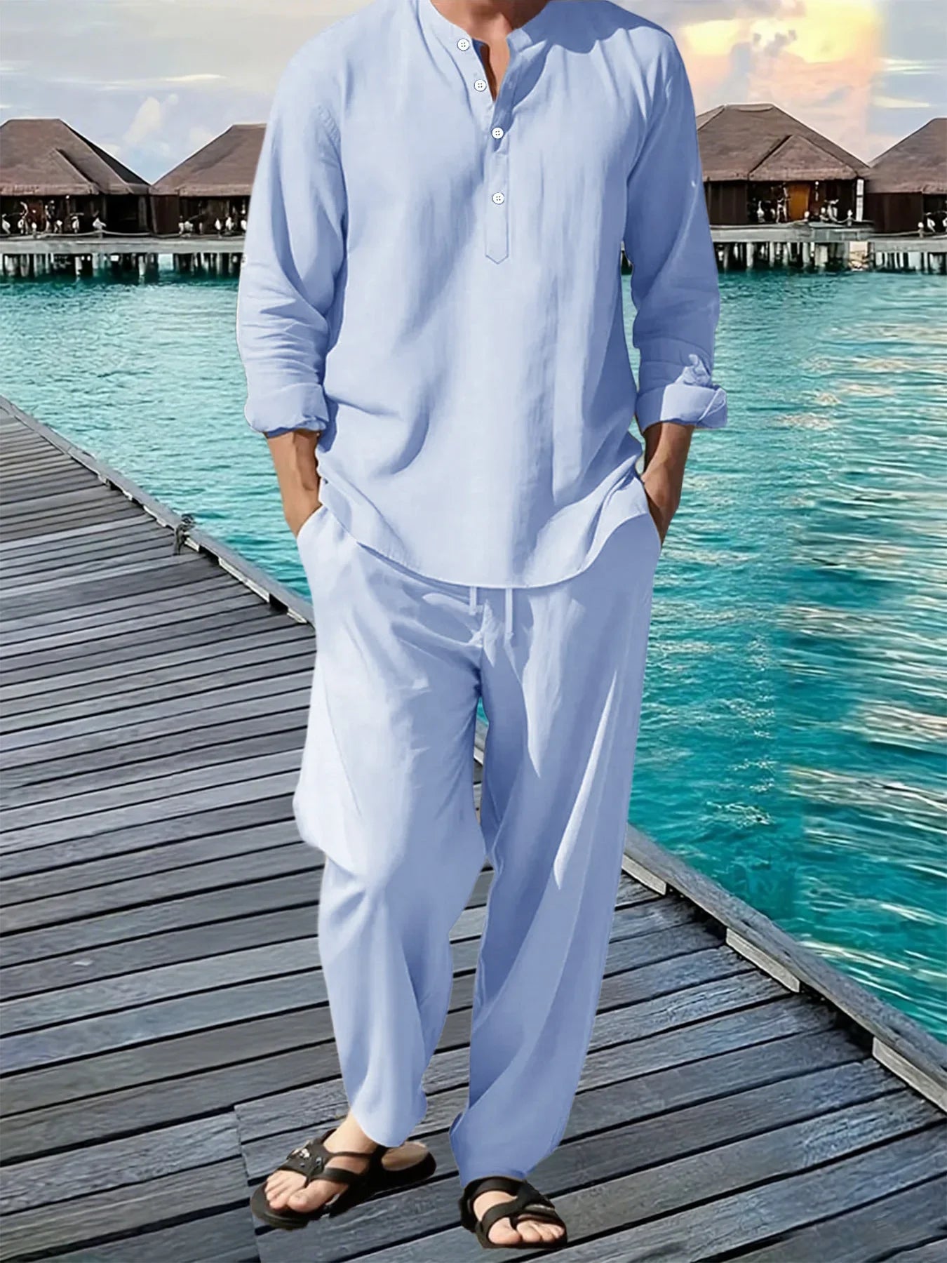BreezeFit Men's Summer Suit: Vibrant and Durable