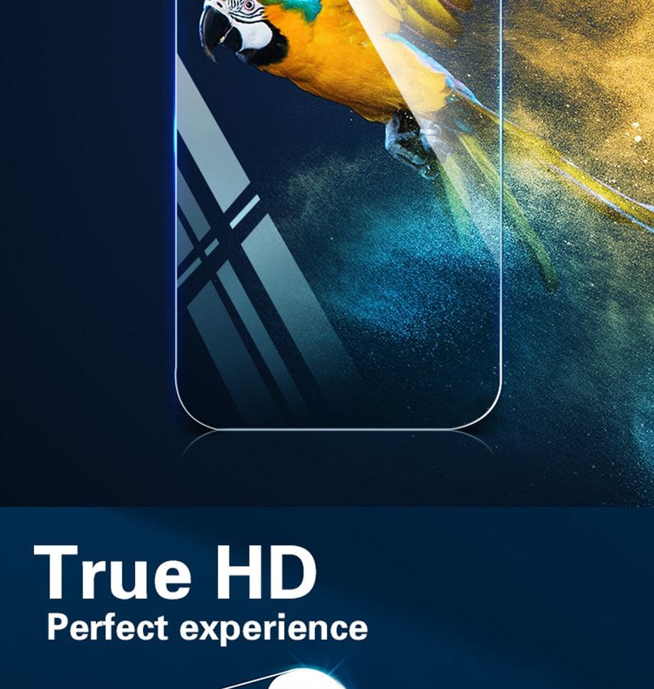 Protector de Pantalla de Vidrio Templado de Cubierta Completa de 4 Piezas para iPhone