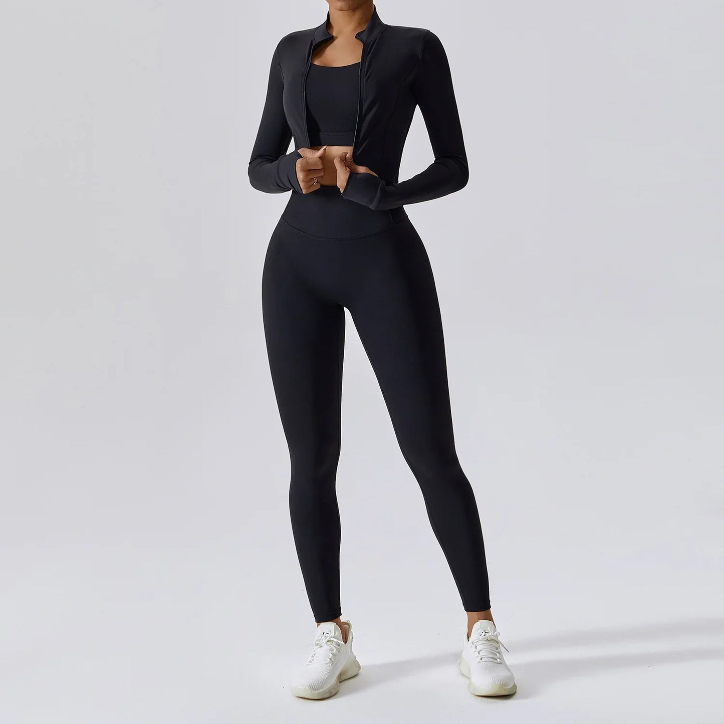 Conjunto de Ropa Deportiva para Mujeres de 3 Piezas Premium