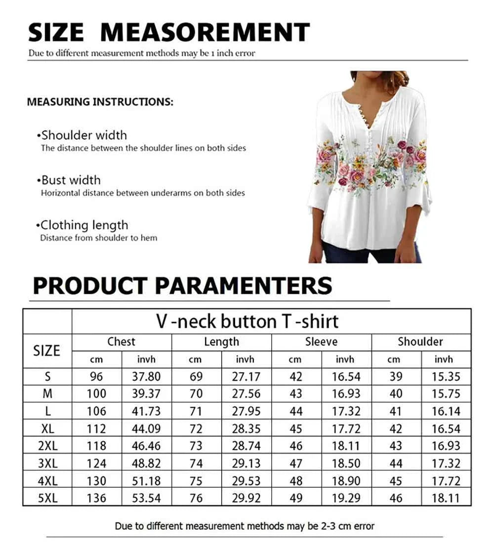 Elegant V-Neck Button T-Shirt for Women