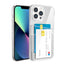 Coque de téléphone transparente antichoc avec double emplacement pour cartes pour iPhone