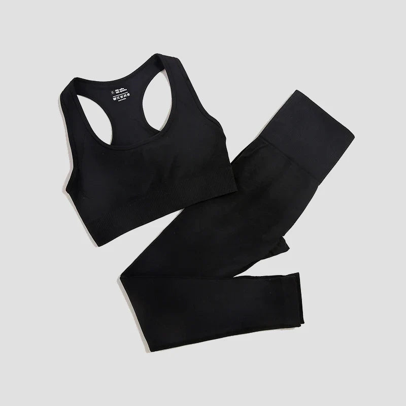 Ensemble de yoga sans couture pour femmes - Tenue de fitness en 2 pièces