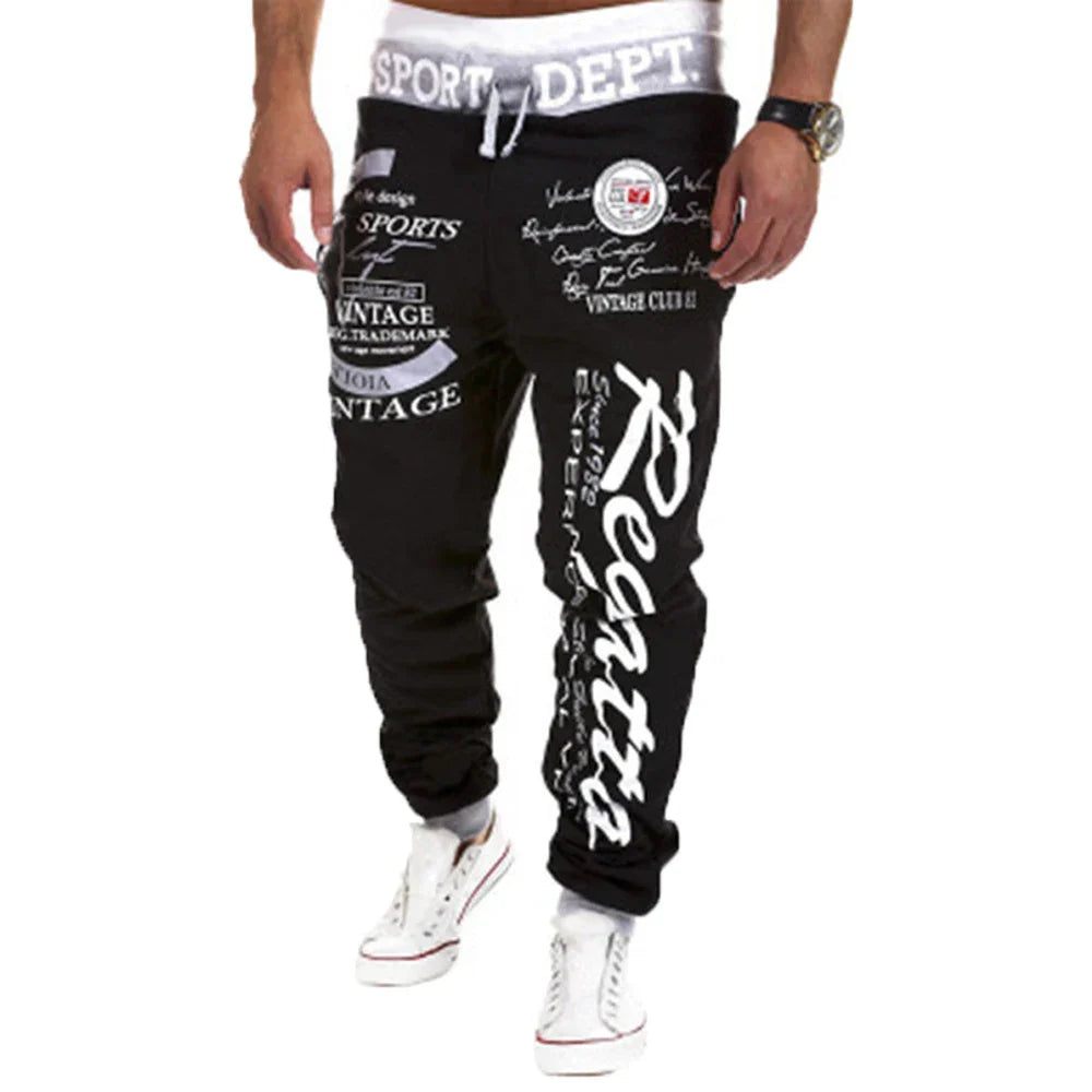 Men's Active Sweatpants with Drawstring and Elastic Waist