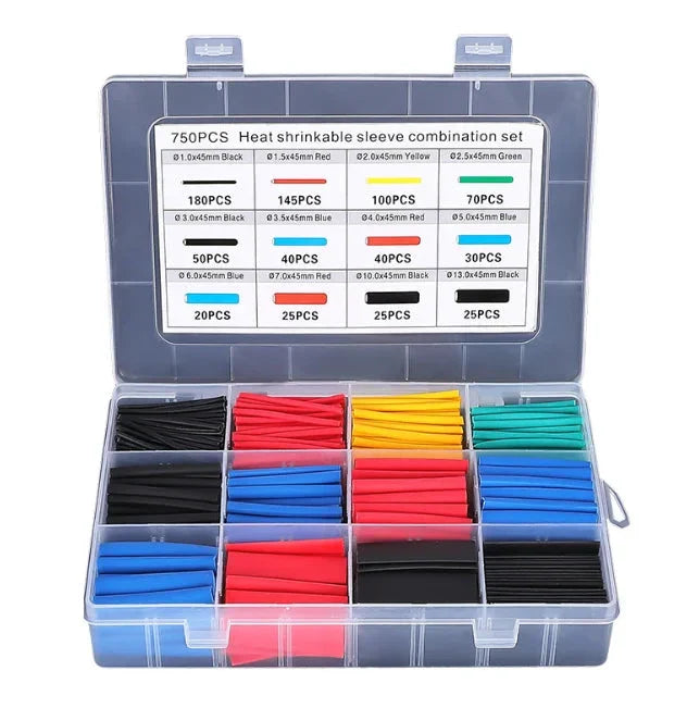 Kit de Tubes Thermorétractables - 127-750pcs Isolation Thermorésistante