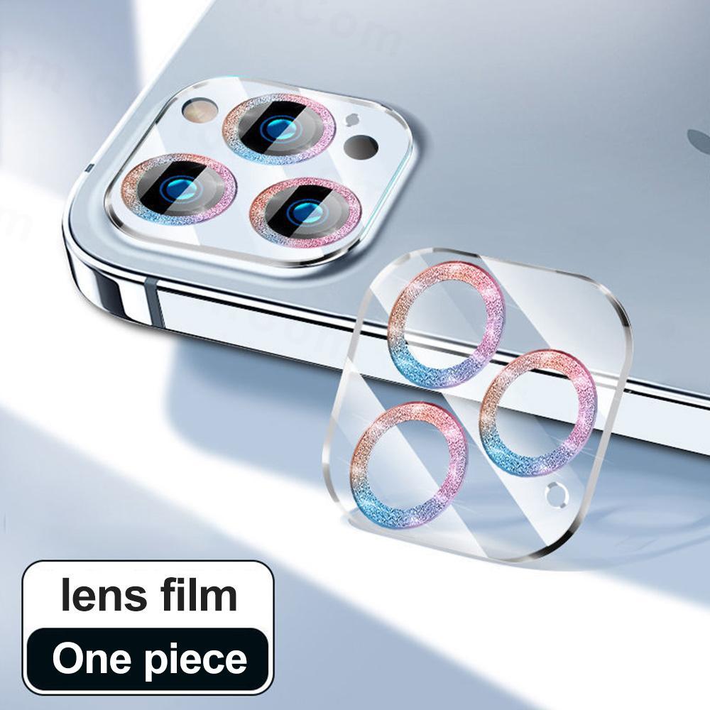 Sparkling Camera Lens Protector for iPhone 14 Pro Max - Shockproof Tempered Glass Cover - Korvel