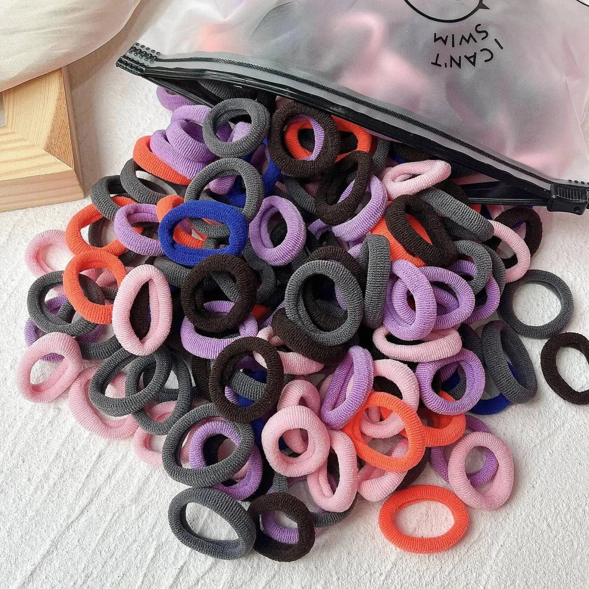 Colorful Kids Elastic Hair Bands - 20/50pcs Set