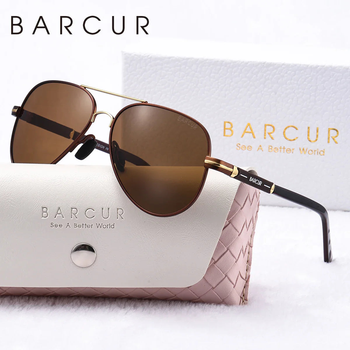 Lunettes de soleil surdimensionnées polarisées BARCUR pour femmes