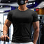 T-shirts de sport pour hommes grande taille en tissu Dry Fit