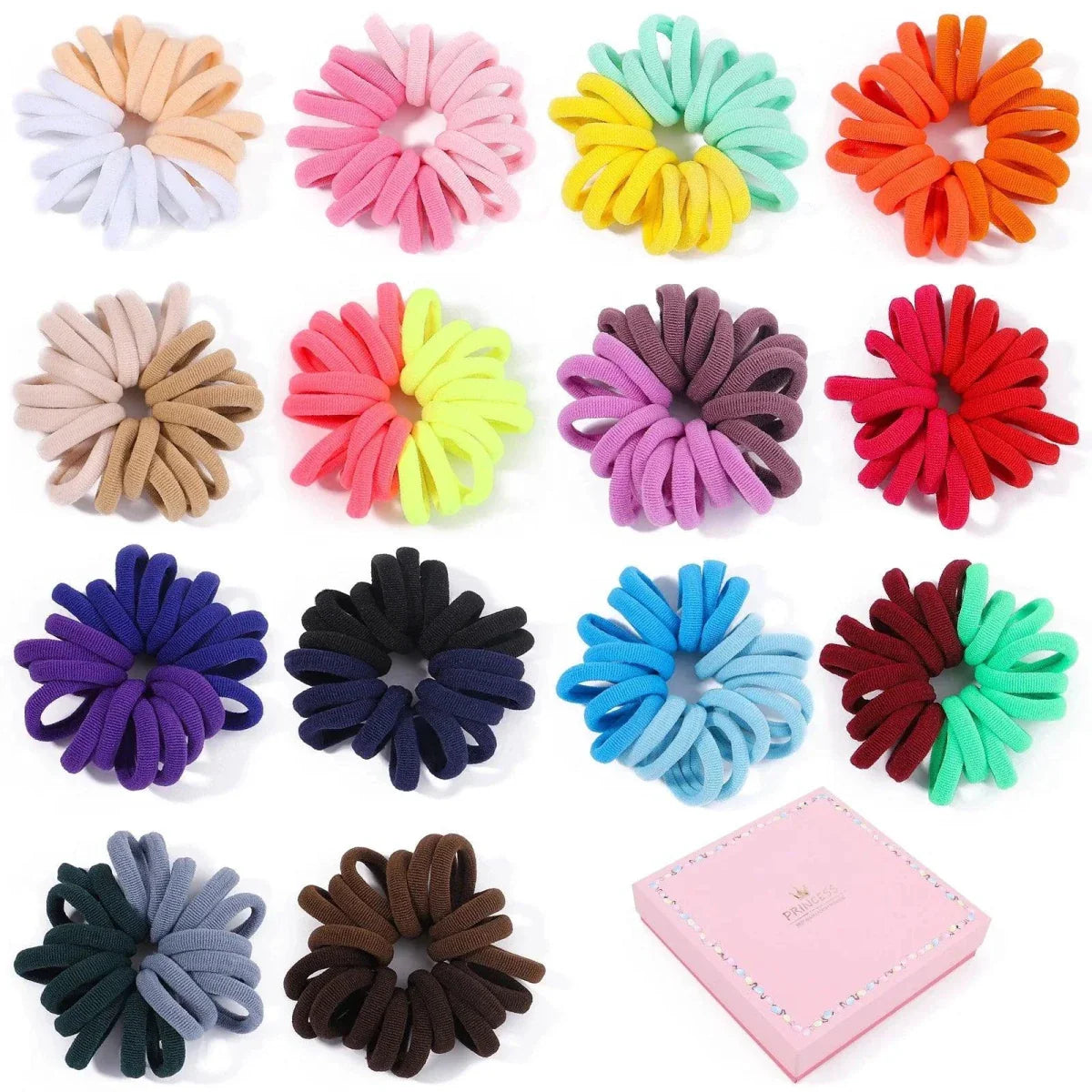 Colorful Kids Elastic Hair Bands - 20/50pcs Set