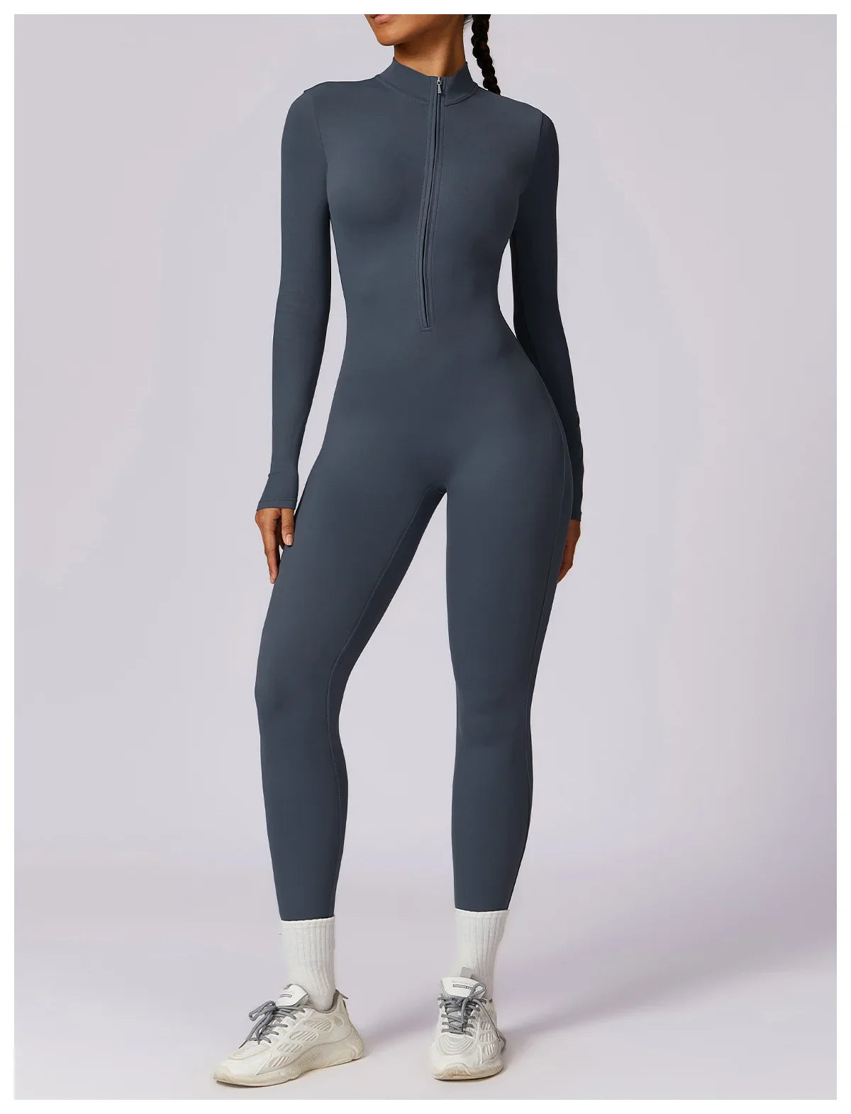 Premium Long Sleeved Yoga Jumpsuit with Zipper
