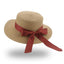 Sombrero de Paja Elegante para Mujeres en Verano con Lazo