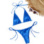 Ensemble de bikini brésilien en satin luxe ShimmerWave
