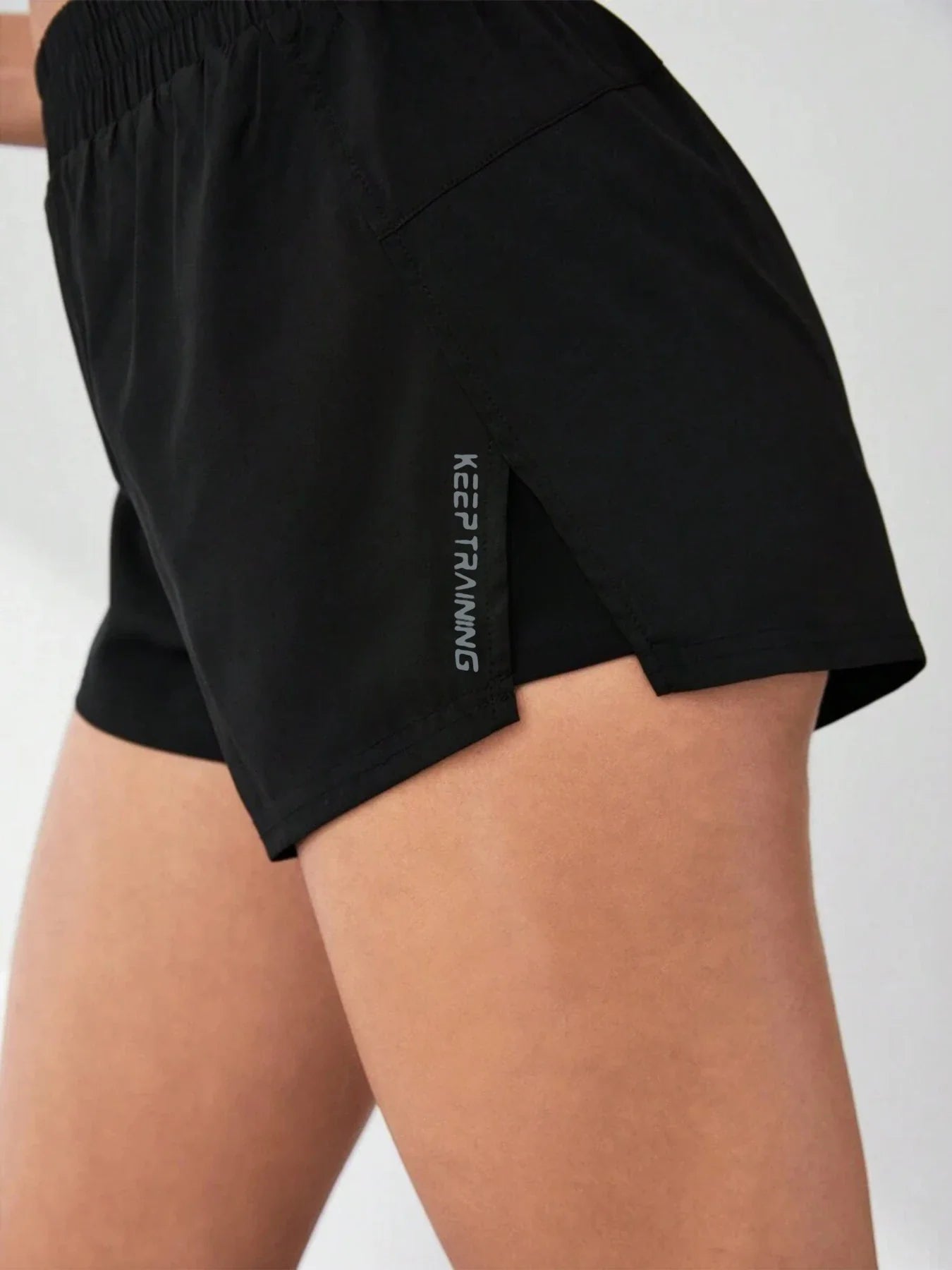 Pantalones Cortos de Yoga Falsos de Dos Piezas para Mujeres