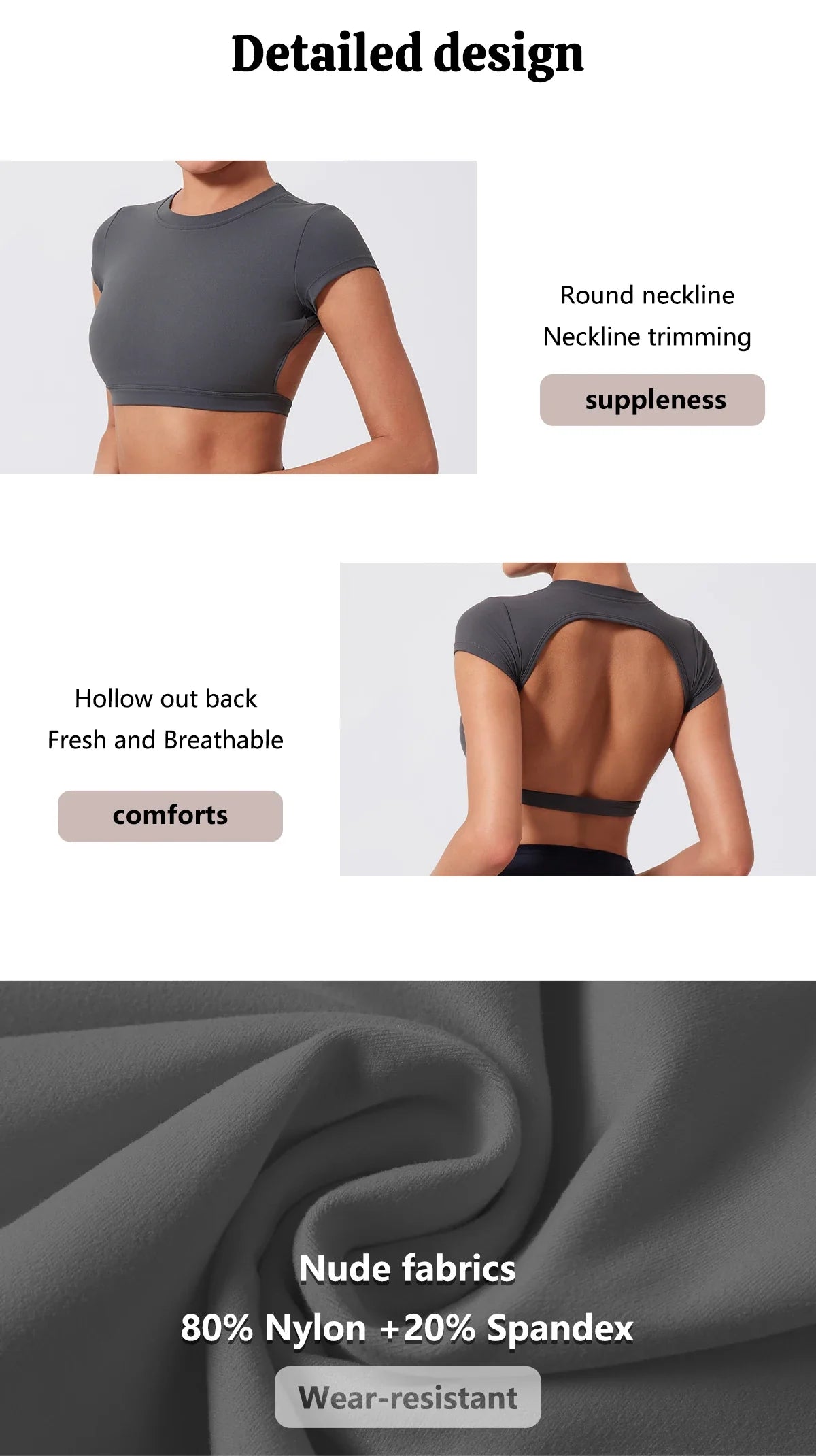 Crop Tops de Yoga Premium de Secado Rápido para Ropa Deportiva