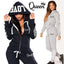 ChicStride: Women's Striped Hoodie & Jogger Set