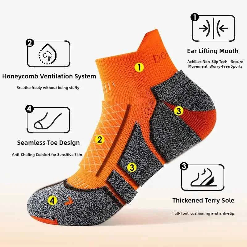 Calcetines de Correr Transpirables con Amortiguación para Maratón