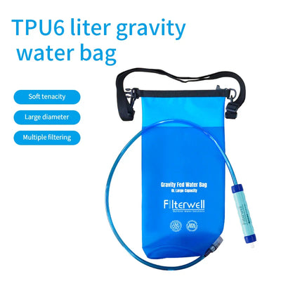 Filterwell 6L Water Filter Straw Bag