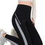 Leggings de Elevación de Glúteos con Rayas de Tiburón - Ajuste Elástico