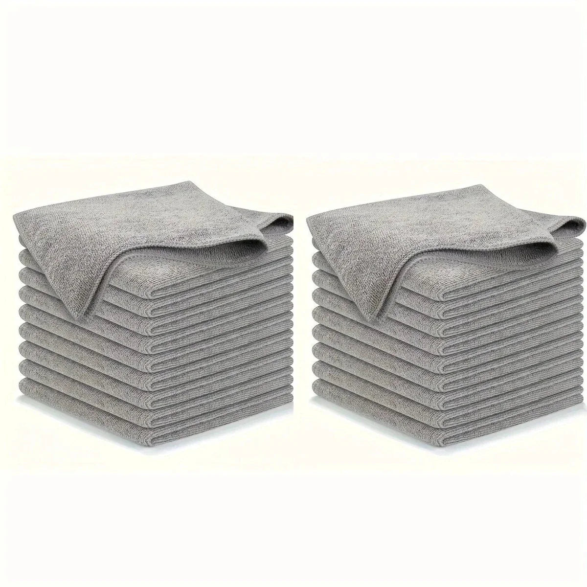 Juego de Toallas de Cocina de Microfibra Ultra Fina Gris Claro - 5/10/20 pcs