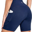 Shorts de yoga taille haute longueur genou pour femmes