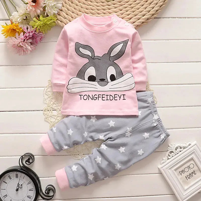 Conjuntos de Pijamas de Algodón para Niña