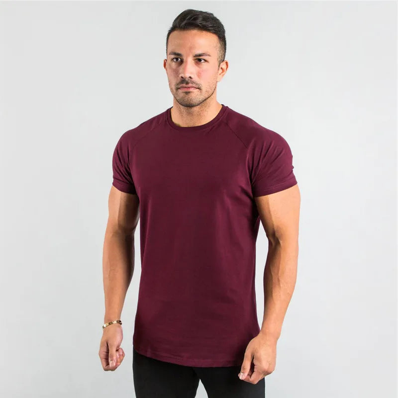 Men's Cotton Plain Fitness Tees