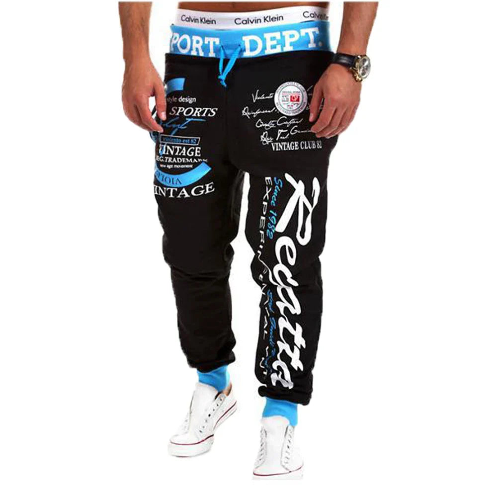 Men's Active Sweatpants with Drawstring and Elastic Waist