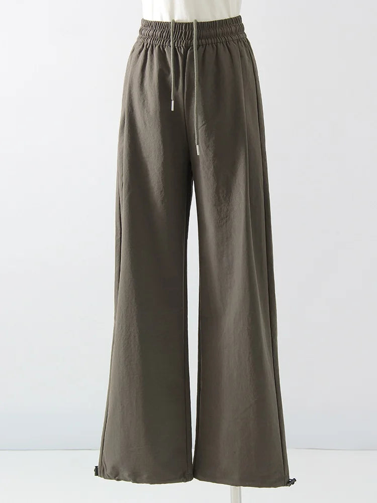 ChicEase Pantalons Jogging Taille Haute à Jambes Larges