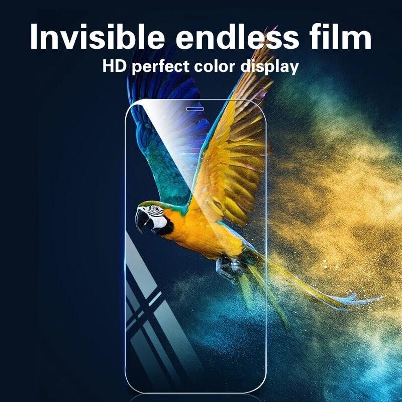 Protector de Pantalla de Vidrio Templado de Cubierta Completa de 4 Piezas para iPhone