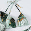 Ensemble de bikini halter 4 pièces à imprimé marbré