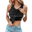 Summer Ribbed Tank Top with Built-In Bra Pads