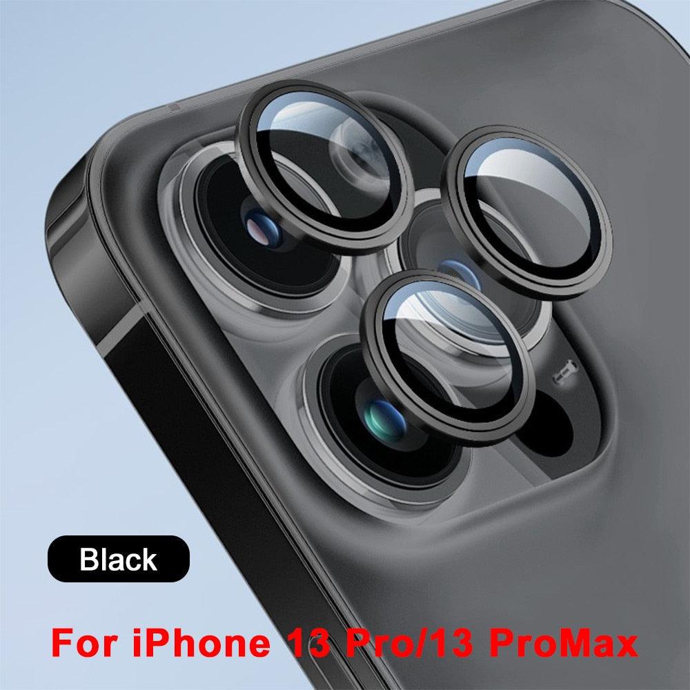 Protecteur d'objectif en verre 3D pour iPhone 13